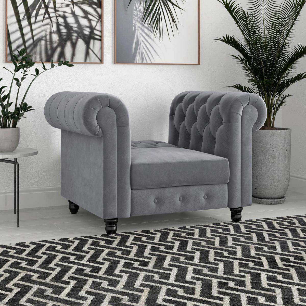 Sessel Firenze Anthrazit, Relaxfunktion - Anthrazit/Schwarz, Basics, Textil (111/83/87cm) - Livetastic