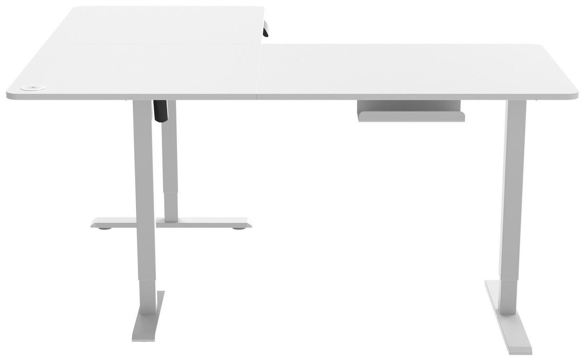 Eckschreibtisch Nimi Weiß B: 160cm - Weiß, MODERN, Holzwerkstoff/Kunststoff (160/140/72-117cm) - Livetastic