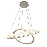 LED-HÄNGELEUCHTE CAPRICE - Champagner, Basics, Kunststoff/Metall (61/120cm) - Luca Bessoni