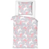 DĚTSKÉ POVLEČENÍ EINHORN - světle šedá, textil (140/200cm) - Mömax