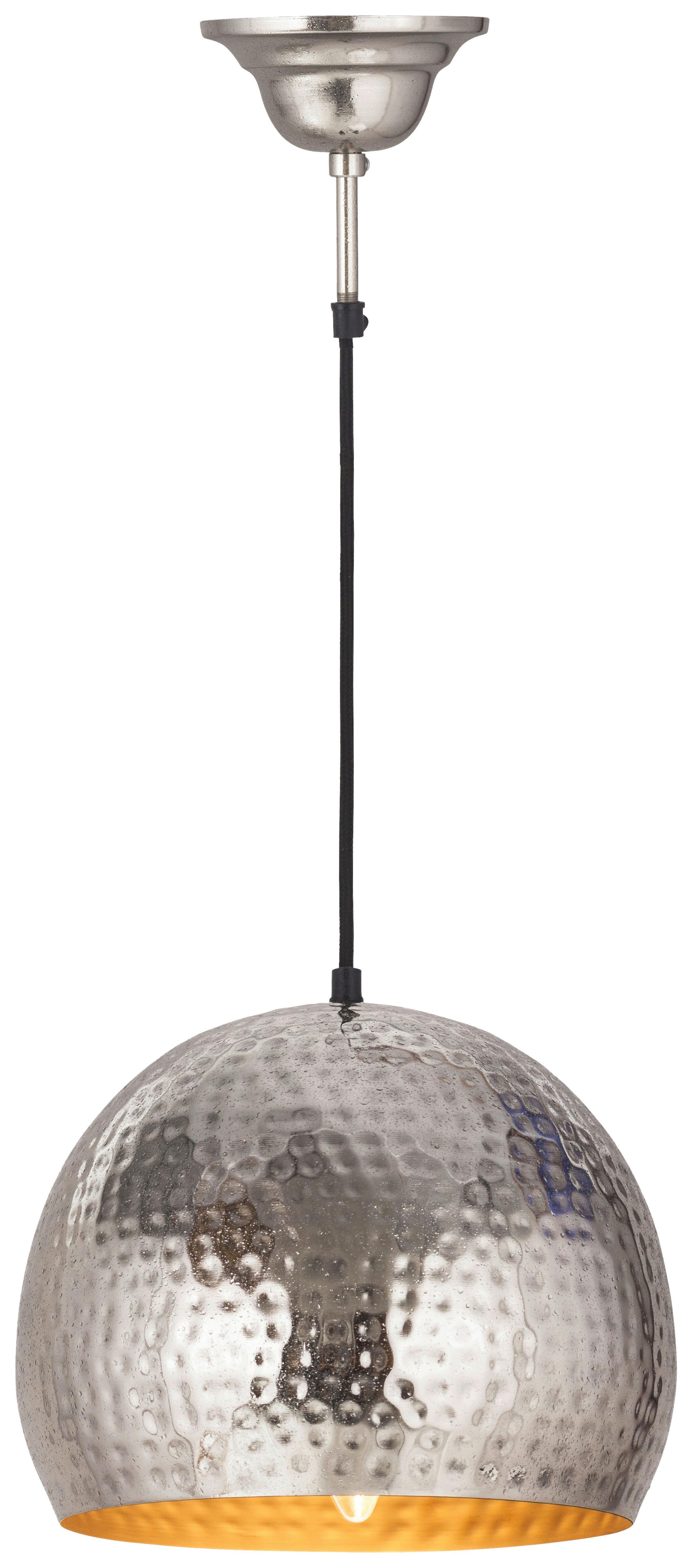 Hängeleuchte Fabricia 100 Nickelfarben B: 27 Cm - Nickelfarben, Basics, Metall (27/27/21cm) - Kayoom