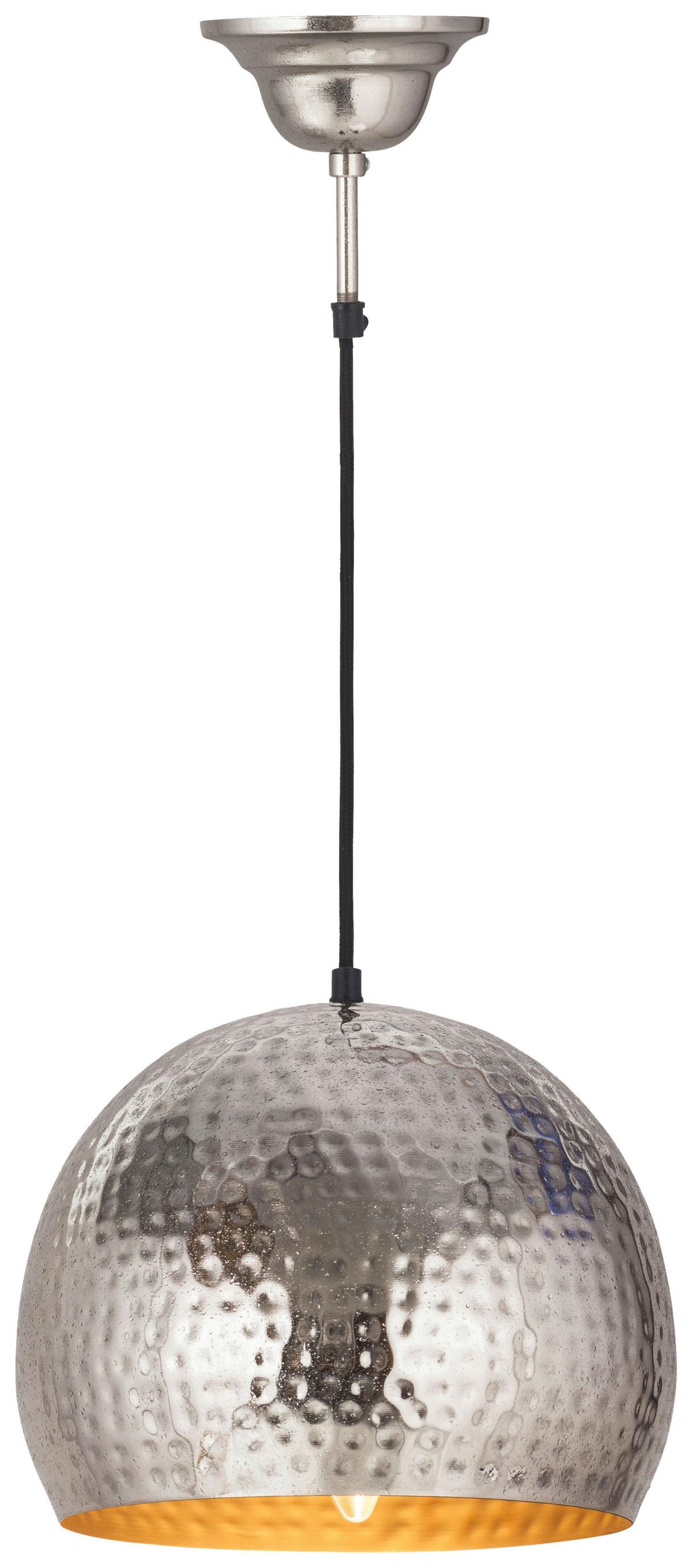 Hängeleuchte Fabricia 100 Nickelfarben B: 27 cm - Nickelfarben, Basics, Metall (27/27/21cm) - Kayoom