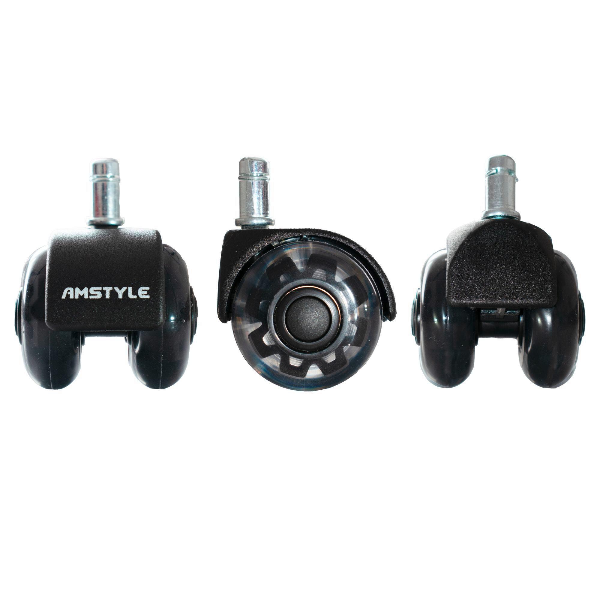 Drehstuhlrolle Schwarz B: 5 cm - Schwarz, Design, Kunststoff (5/8/5cm) - Livetastic