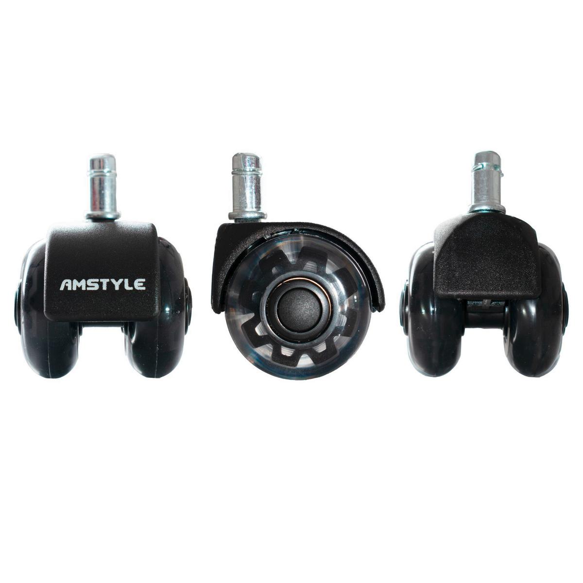 Drehstuhlrolle Schwarz B: 5 Cm - Schwarz, Design, Kunststoff (5/8/5cm) - Livetastic