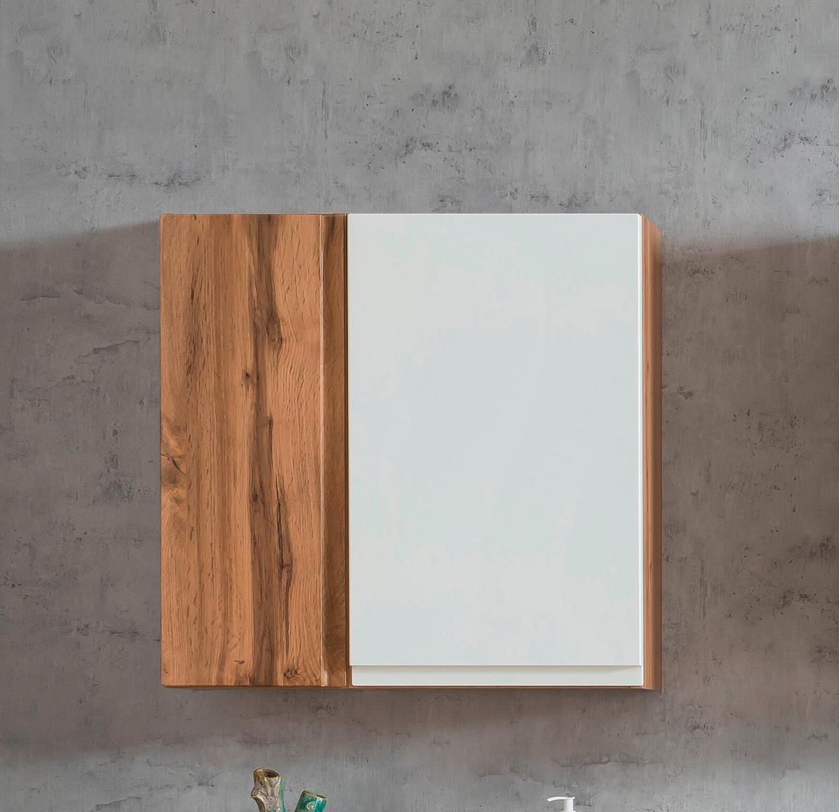 Hängeschrank Varese B: 65 cm Wotaneiche Dekor/Weiß - Eiche Wotan/Weiß, MODERN, Holzwerkstoff (65/64/20cm) - Held