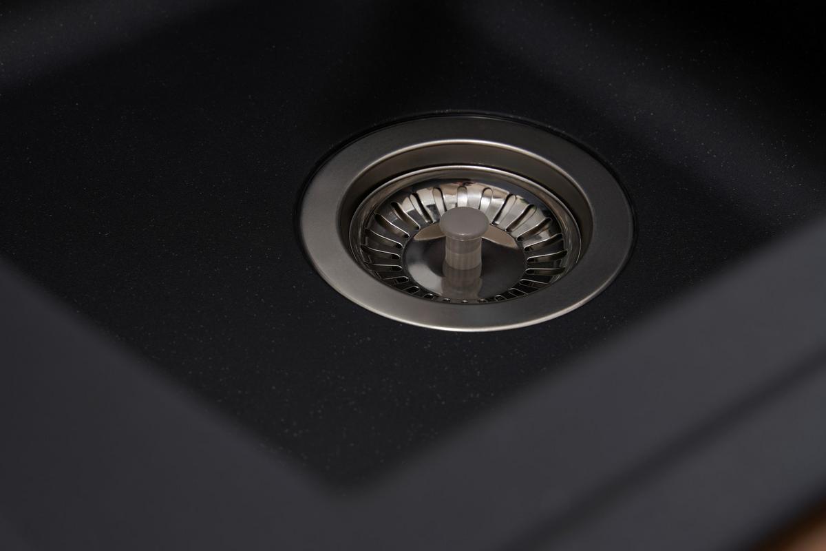 Spüle Respekta Boston Stein Bxt: 86x50 cm - Schwarz, Trend, Glas/Kunststoff (86/20/50cm) - Respekta