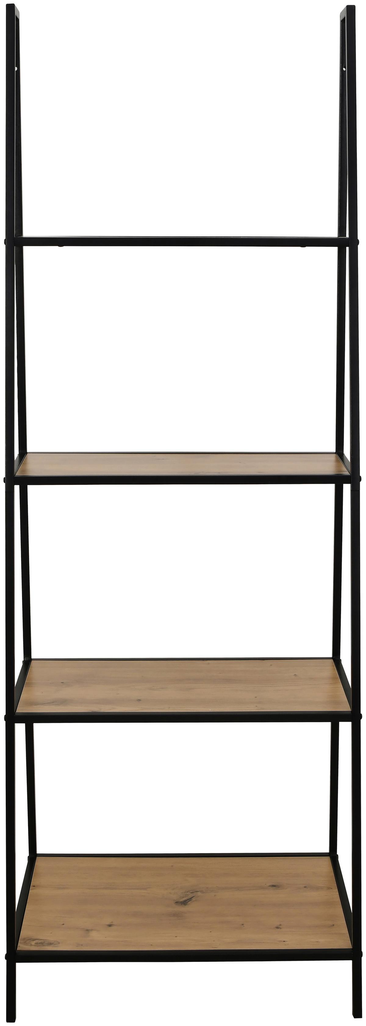 REGÁL JORIS -EXKLUSIV- - černá/přírodní barvy, Moderní, kov/kompozitní dřevo (60/170/42cm) - Mömax