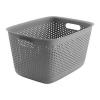 Úložný košík MAJA - CA. 17L - sivá, Modern, plast (39/29/22cm) - Mömax
