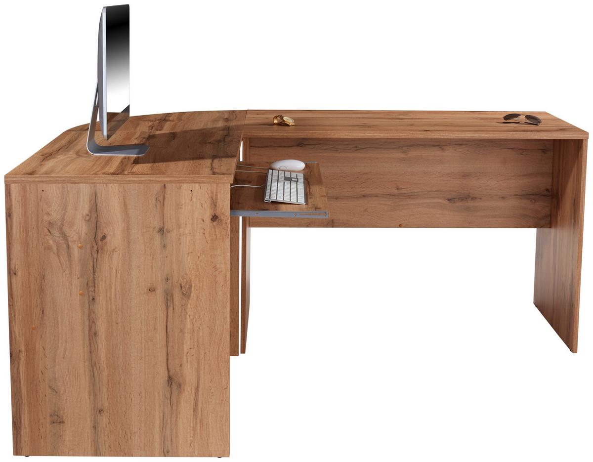 Sarokíróasztal 4-You - tölgyfa színű, Modern, faalapú anyag (174/78/139cm) - Best Price