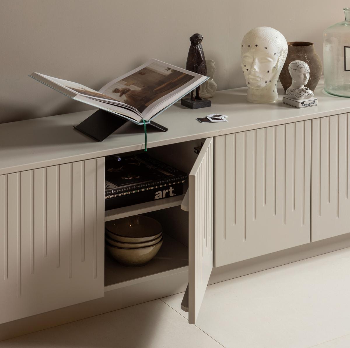 Lowboard Pencil Hellgrau B: 180cm - Hellgrau, Design, Holz (180/52/40cm) - Livetastic