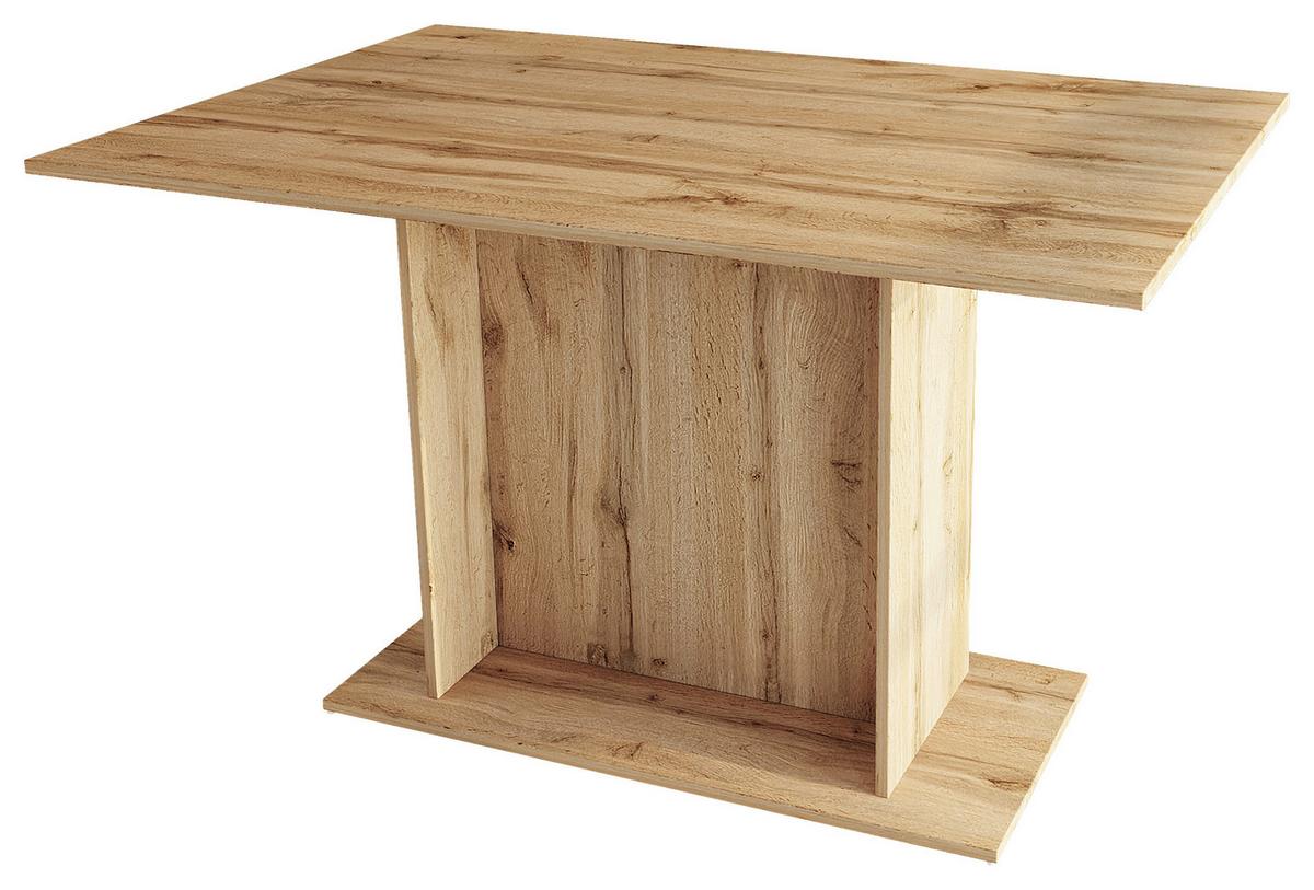 Étkezőasztal Siela - Wotan tölgy, Konventionell, faalapú anyag (120/74/80cm)