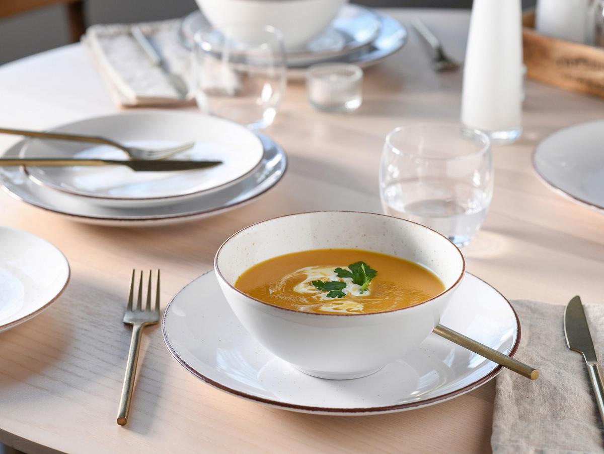 Tafelservice Vintage 12tlg. - Grauweiß/Weiß, Basics, Keramik - Creatable