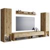 Wohnwand Eiche Artisan Dekor 4-Tlg. Amadeo Ii - Eiche Artisan, Basics, Holzwerkstoff (245/130/32cm) - P & B