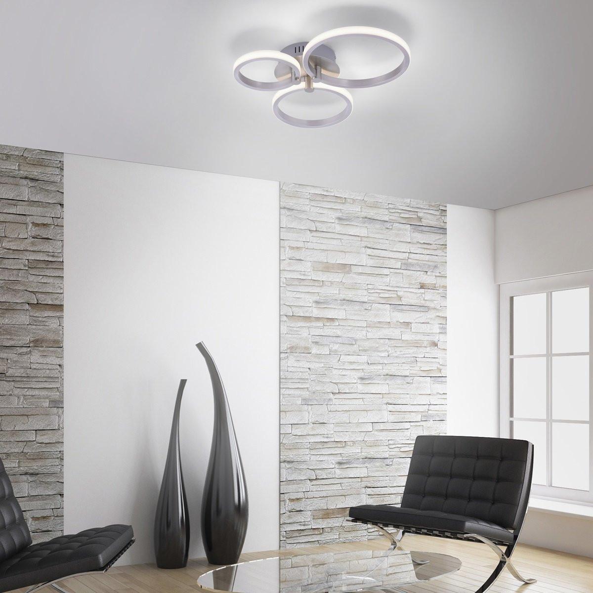 LED-Deckenleuchte 12110-55 Johanna *mb* - Silberfarben, Design, Metall (49/40/8,5cm)