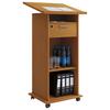 Stehpult Mit Stauraum + Rollen Bxh: 50x120 Cm Buche Dekor - Buchefarben, Basics, Holzwerkstoff (60/50/120cm) - MID.YOU
