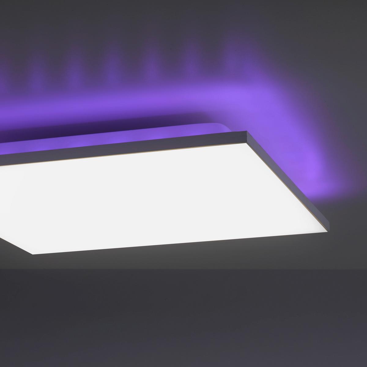 LED-Deckenleuchte Gustav L: 45 cm dimmbar mit Farbwechsler - Weiß, Design, Kunststoff/Metall (45/45/7cm)