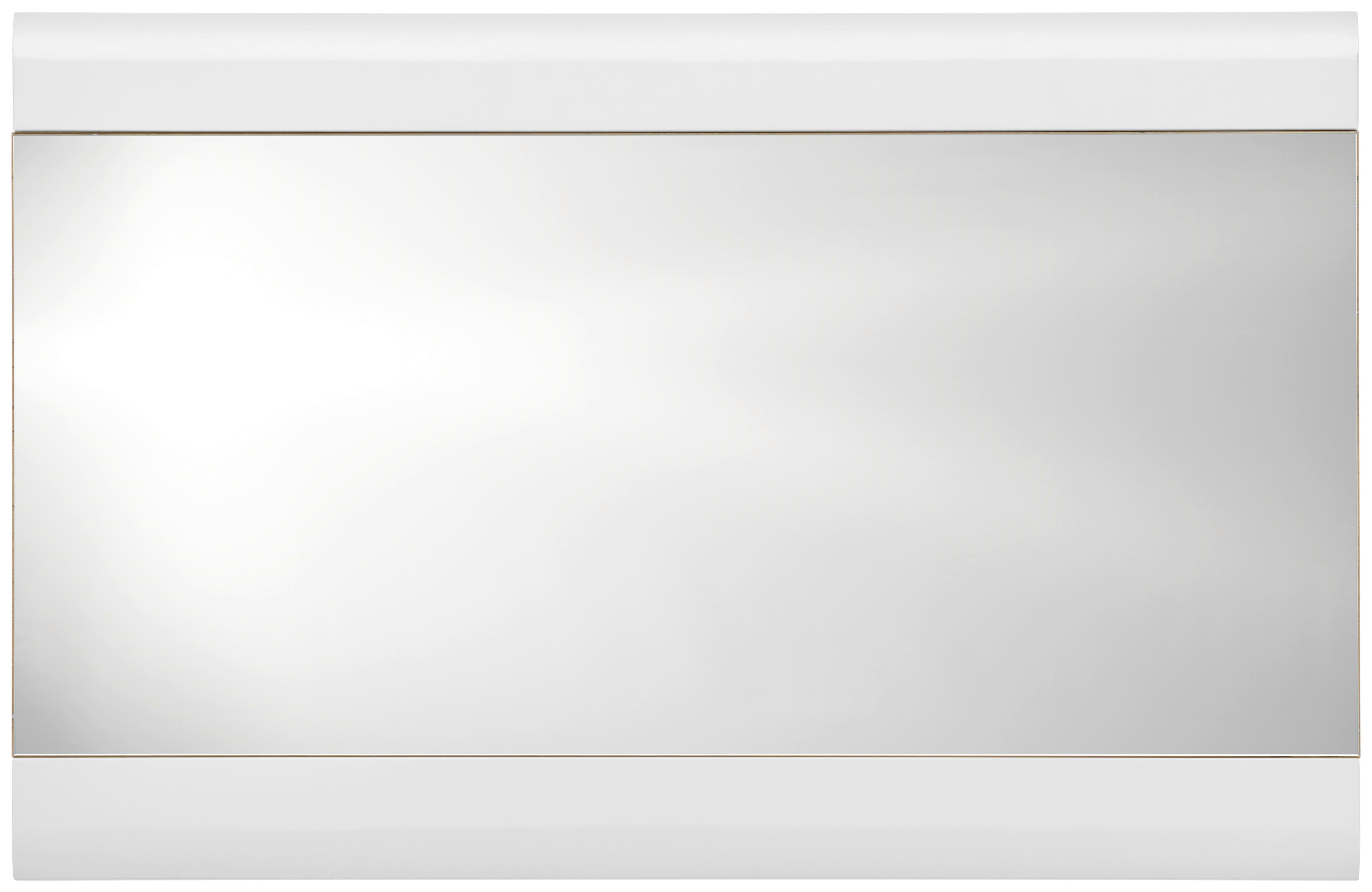 Garderobenspiegel Auris BxH: 120x78 cm teilverrahmt Weiß - Weiß, MODERN (120/78/2cm) - Luca Bessoni