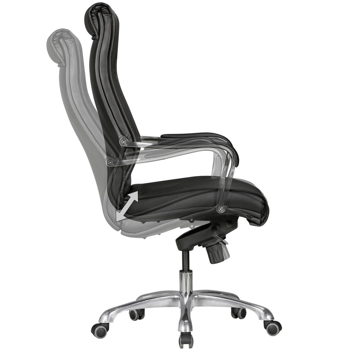 Kancelářske křeslo Bigboss černé - černá/barvy hliníku, Konvenční, kov/textil (61/126/60cm) - MID.YOU