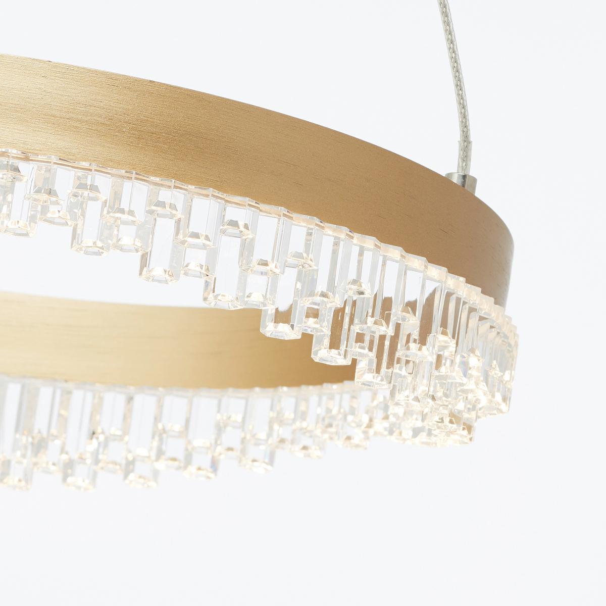 Led-hängeleuchte G60171/18 Aurora - Goldfarben, Design, Kunststoff/Metall (50/150cm) - Brilliant