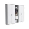 Office Edition B: 212,9 cm Grau/Weiß - Weiß/Grau, MODERN, Holzwerkstoff (212,9/185,6/33cm) - MID.YOU