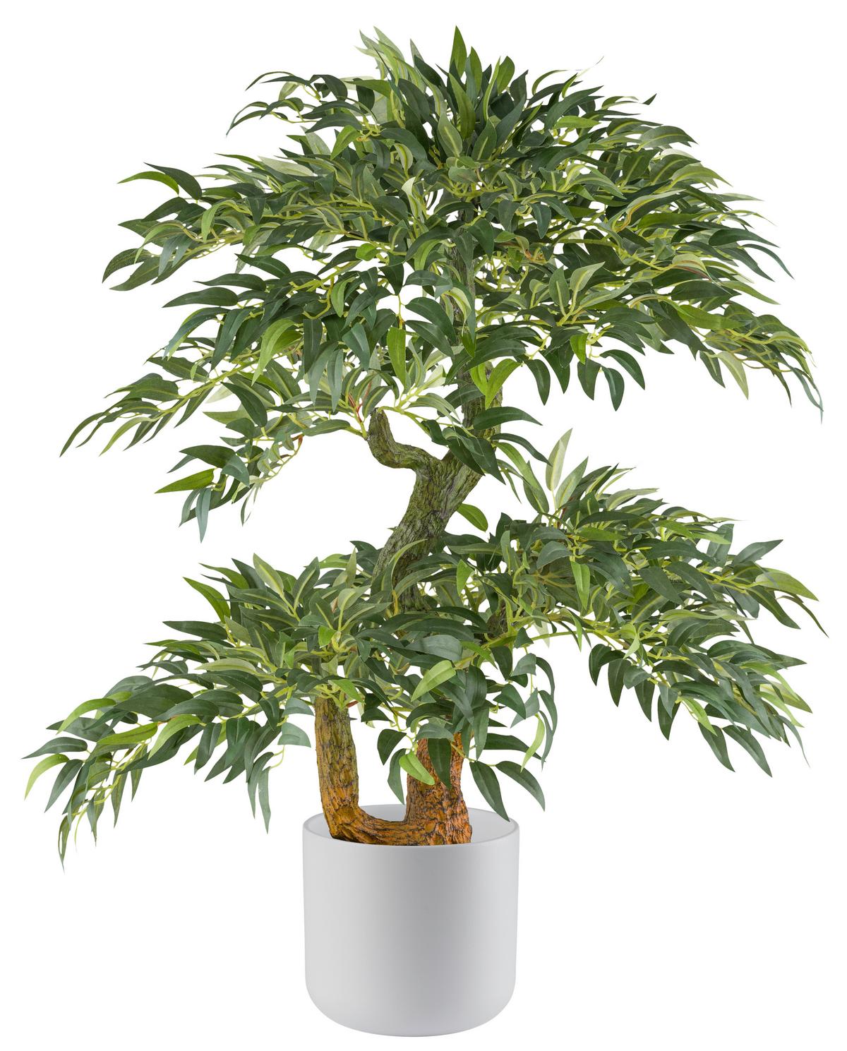Obal na kvetináč LUIS - bílá/černá, Moderní, keramika (13,5/12,6cm) - Mömax