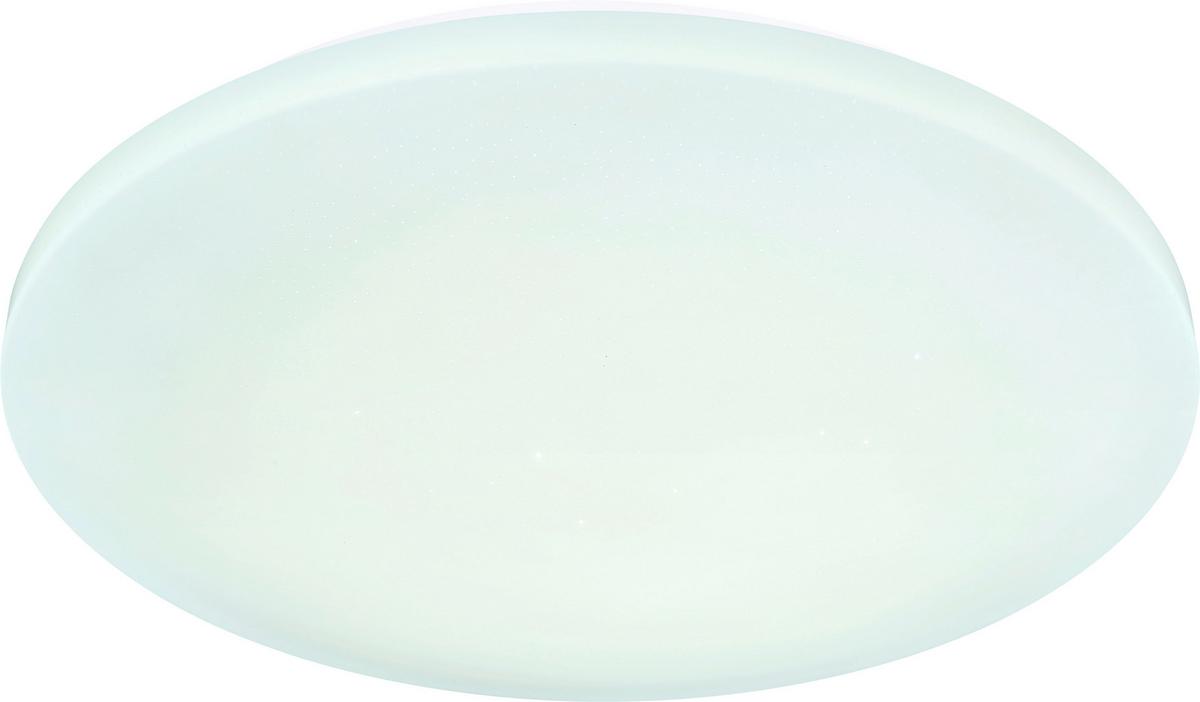 Led-deckenleuchte Hanna Ø 50 Cm Mit Farbwechsler - Opal/Weiß, MODERN, Kunststoff/Metall (50/7cm) - Luca Bessoni