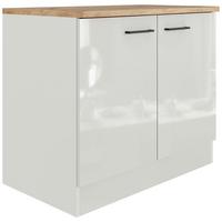 Skinka pod drez LEVI - čierna/sivá, Modern, kov/kompozitné drevo (100/86/60cm) - FlexWell