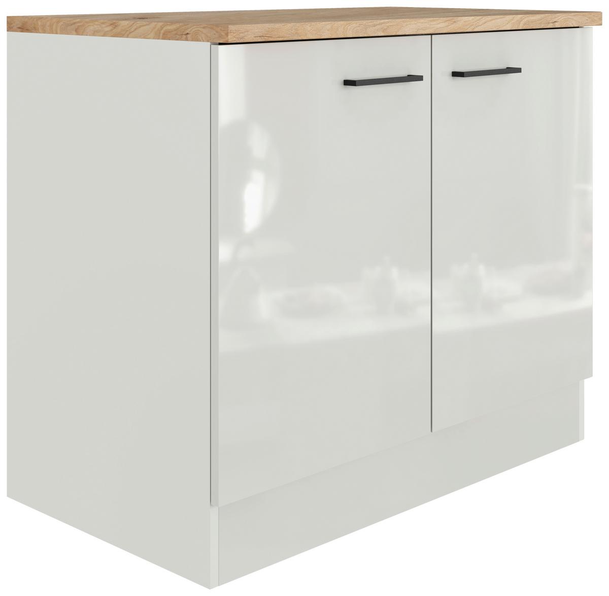 Skinka pod drez LEVI - čierna/sivá, Modern, kov/kompozitné drevo (100/86/60cm) - FlexWell