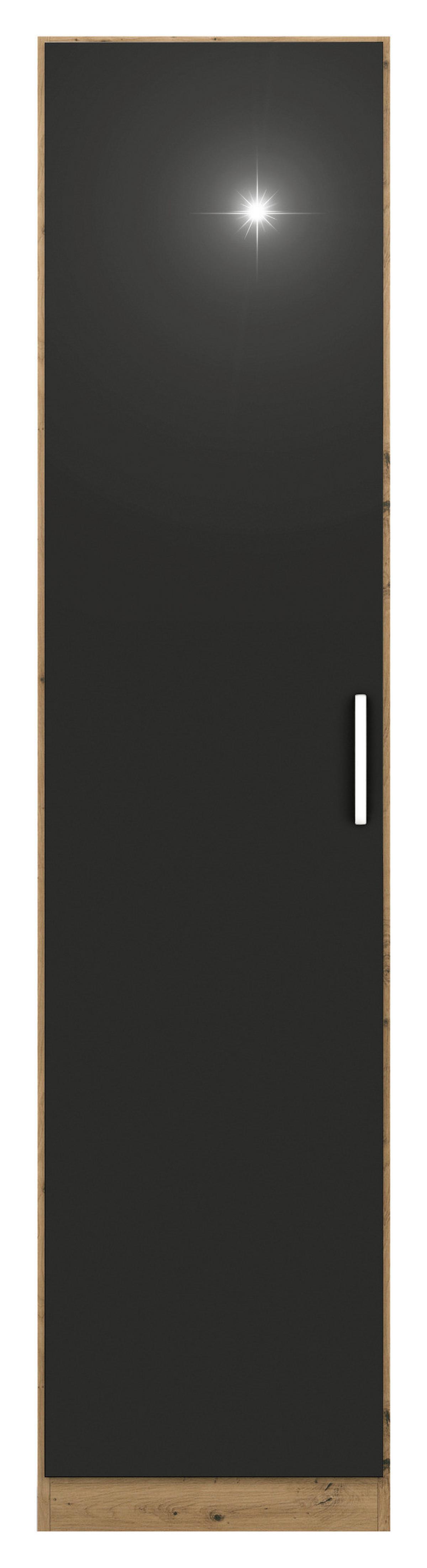 Drehtürenschrank Berlin Eiche Artisan/Grau B: 47 cm - Eiche Artisan/Grau, MODERN, Holzwerkstoff (47/197/54cm) - Rauch Möbel