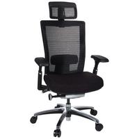 Drehstuhl Nova Pro I Schwarz - Silberfarben/Schwarz, MODERN, Kunststoff/Textil (65/133/60cm) - MID.YOU