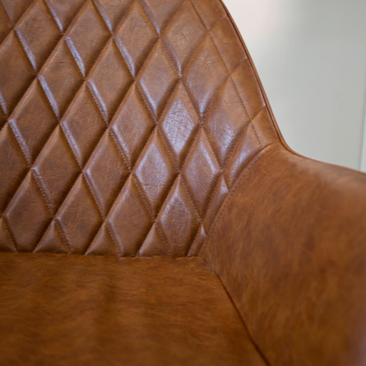 Stuhl-Set Cose - Cognac/Schwarz, KONVENTIONELL, Textil/Metall (62/83/60cm) - MID.YOU