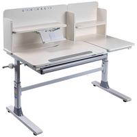 Jugendschreibtisch Sören Weiß/Grau, 120 cm - Weiß, MODERN, Holzwerkstoff/Metall (120/60/96-116cm) - MID.YOU