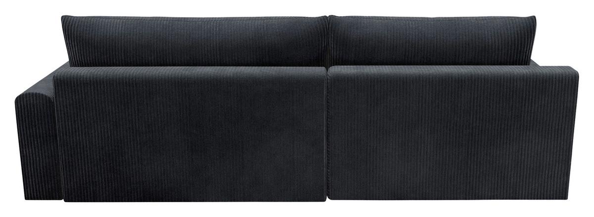 Eckschlafsofa Prag, Anthrazit S: 167x253 cm - Anthrazit/Schwarz, MODERN, Textil (167/253cm) - Trendmanufaktur