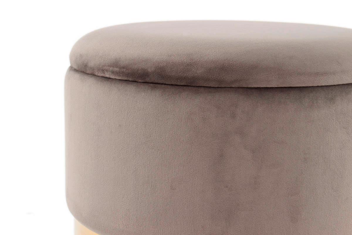 Sada taburetů TAUPE - šedá/černá, Design, kov/textil (31,5+36/44cm)