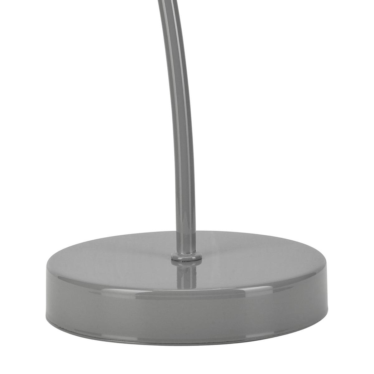 Schreibtischleuchte Camilla Weiß Hochglanz D: 32 cm - Weiß Hochglanz/Hellgrau, KONVENTIONELL (32/19cm)