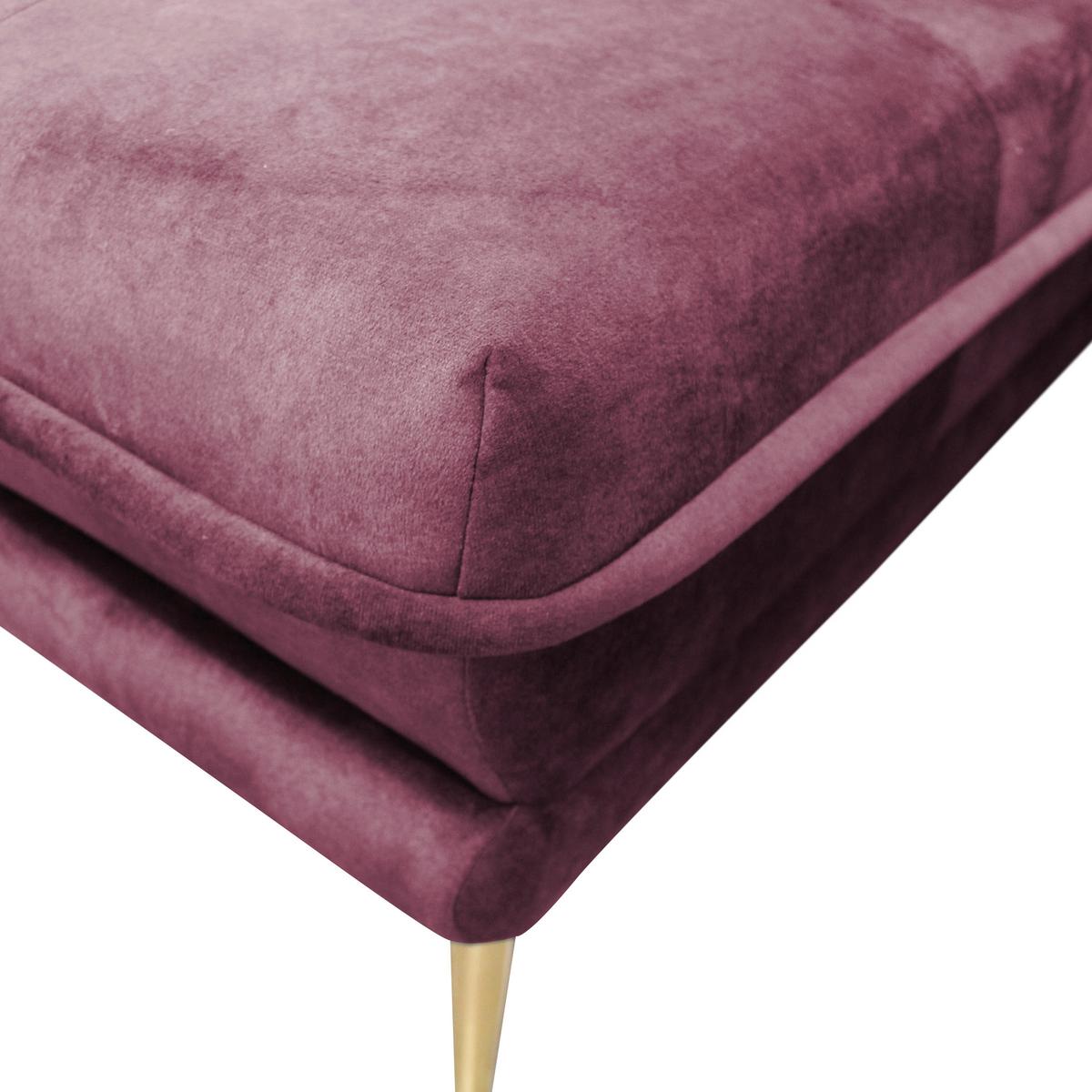 Ecksofa Whisper Weinrot S: 196x264 cm - Weinrot/Goldfarben, Design, Textil (196/264cm) - MID.YOU