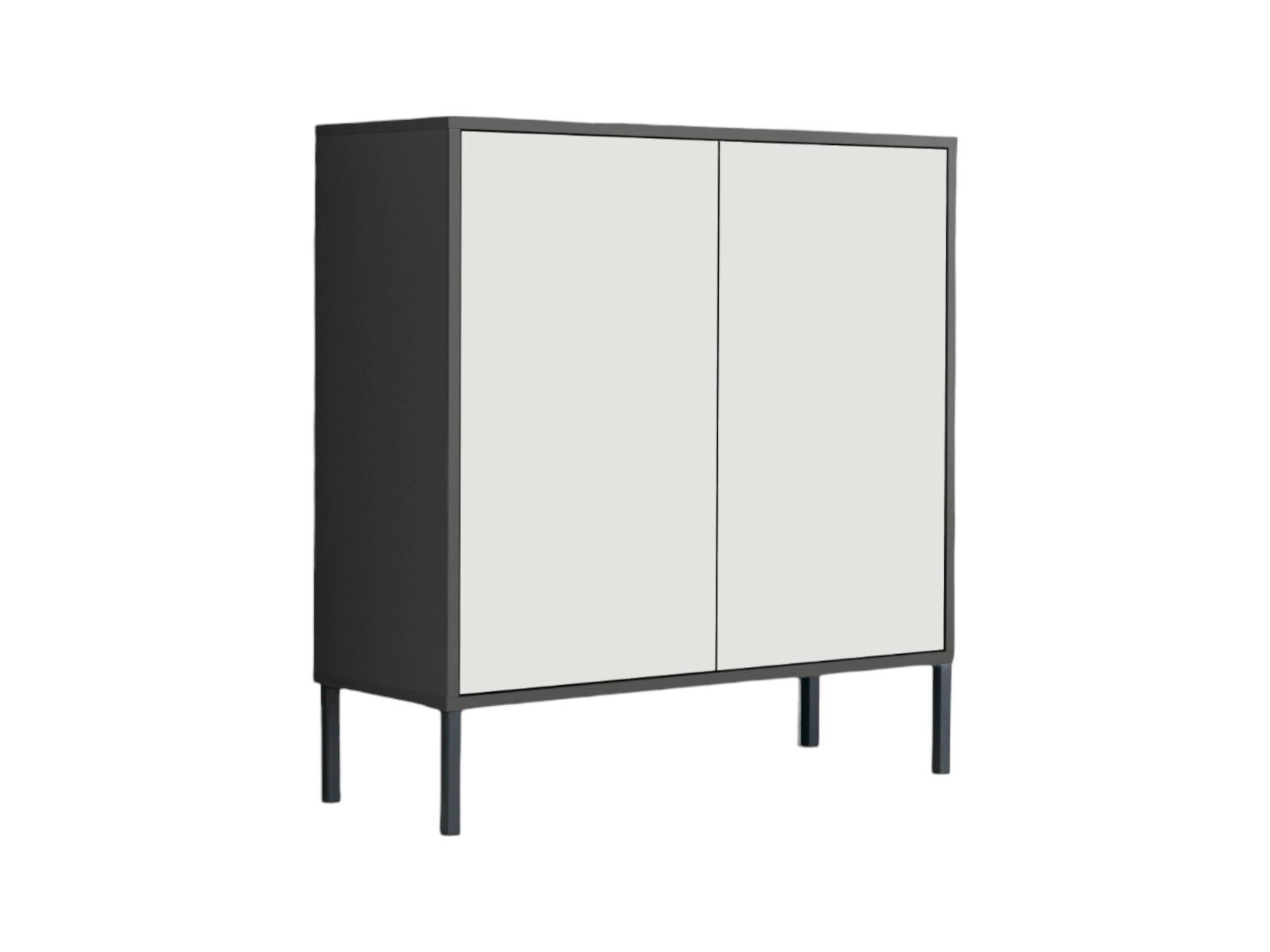 Kommode 79 cm Mailand Typ 4 + Mf, Weiß - Anthrazit/Weiß, MODERN, Holzwerkstoff (79/86/33cm) - MID.YOU