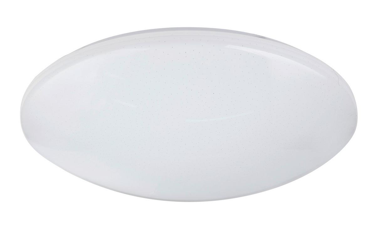 LED-Deckenleuchte Opal Weiß D: 50 cm - Opal/Weiß, Basics, Kunststoff/Metall (50/12cm) - Globo