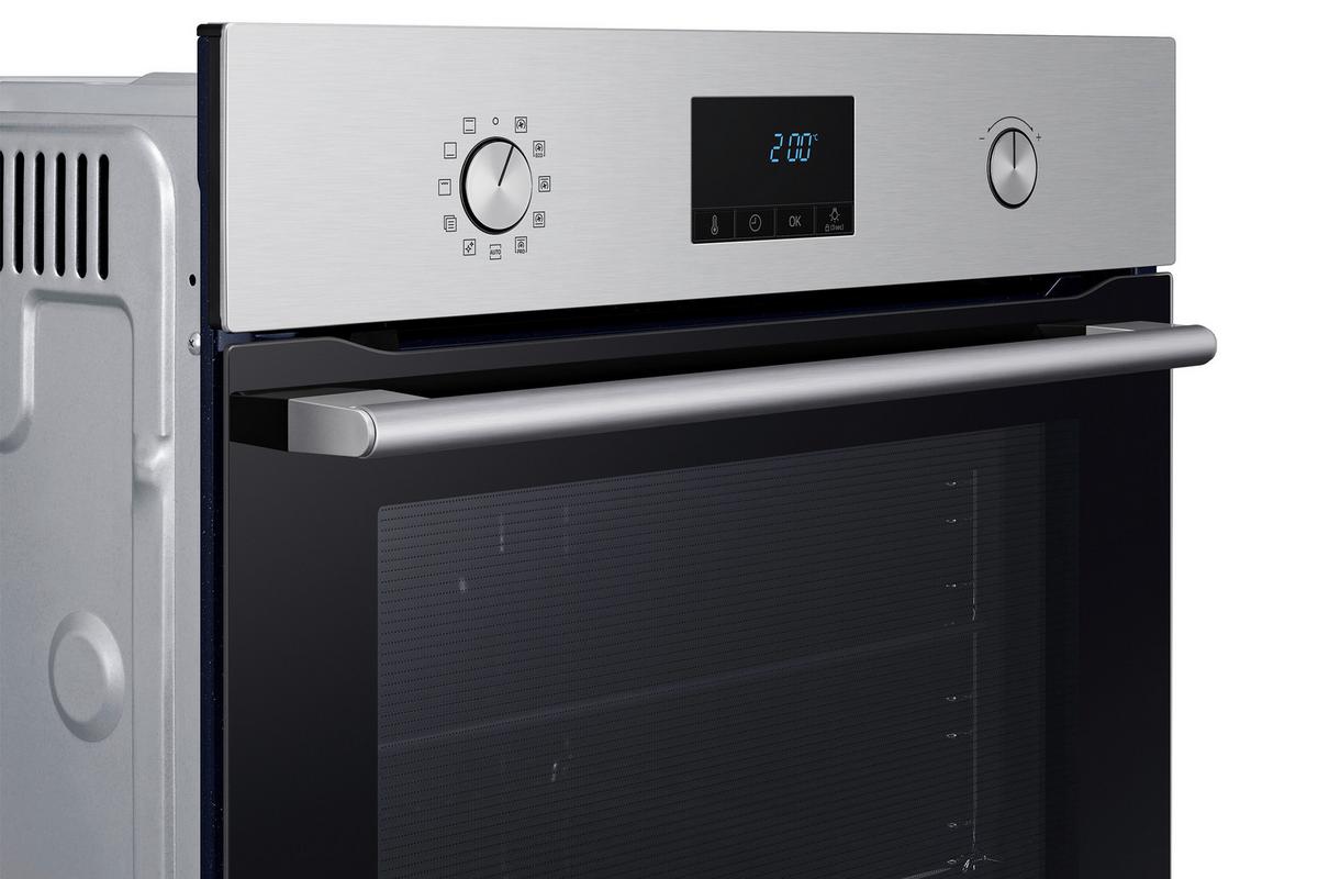 Einbaubackofen Nv68a1170bs/Ol - Silberfarben/Schwarz, Design, Glas/Metall (59,5/59,5/57cm) - Samsung