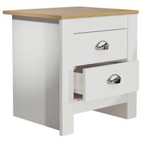 NACHTKÄSTCHEN Balusa Weiß/Eiche Dekor B:45cm - Honigeiche/Eichefarben, MODERN, Holzwerkstoff (45/48/39,5cm) - Livetastic