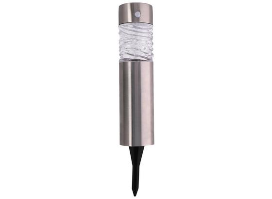 LED-Solarleuchte mit Motion Sensor Ø 7,5 cm - Edelstahlfarben, MODERN, Metall (7,5/44,5cm) - Grundig LED-Solarleuchte mit Motion Sensor Ø 7,5 cm - Edelstahlfarben, MODERN, Metall (7,5/44,5cm) - Grundig