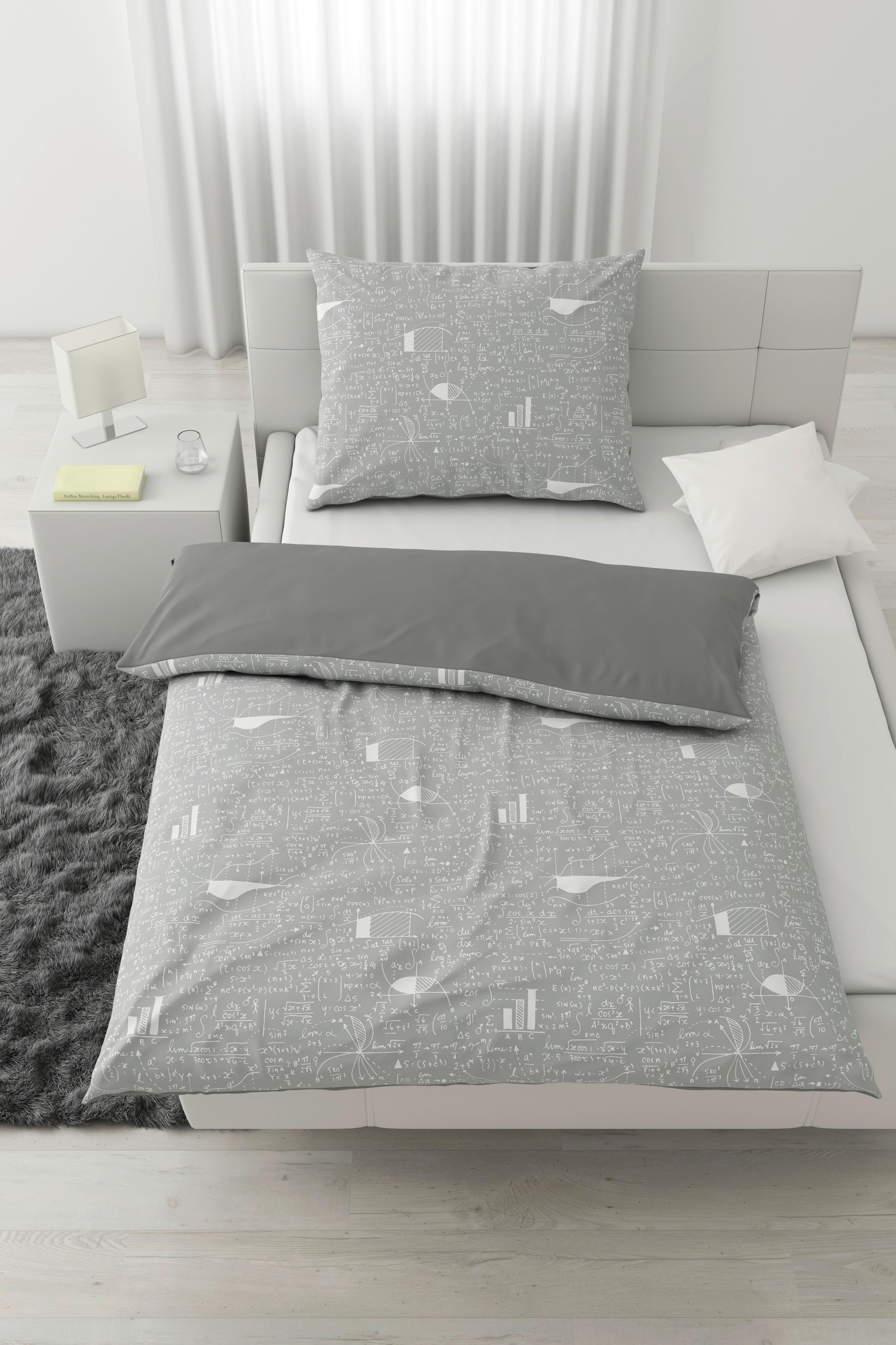Wendebettwäsche Sheldon Wende, 140/200 Cm - šedá, textil (140/200cm) - Modern Living