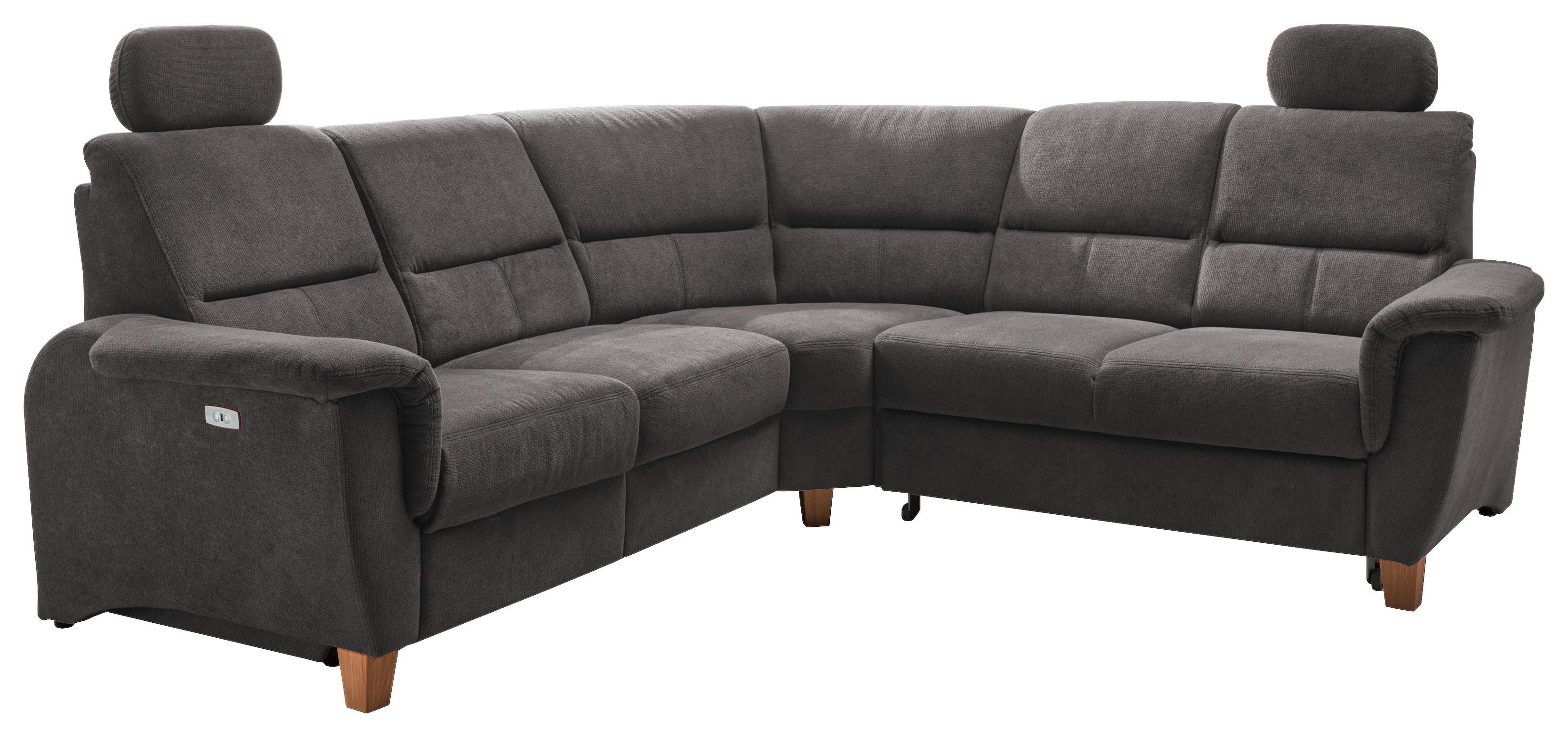 Ecksofa Parole Anthrazit S:241/238 cm - Wildeiche/Anthrazit, KONVENTIONELL, Textil (241/238cm) - Livetastic