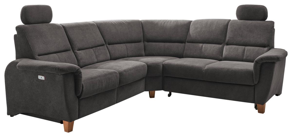 Ecksofa Parole Anthrazit S:241/238 Cm - Wildeiche/Anthrazit, KONVENTIONELL, Textil (241/238cm) - Livetastic