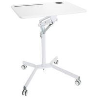 Stehschreibtisch Stand Vm-Su höhenverstellbar Weiß - Weiß, Basics, Holzwerkstoff/Kunststoff (77/73-105/57cm) - MID.YOU