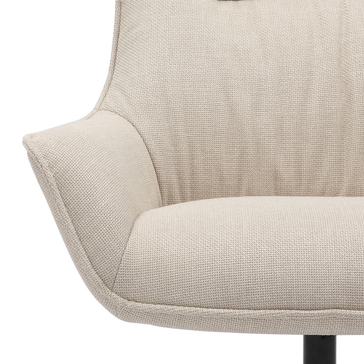 Sessel Beige B: 85 Cm - Beige/Schwarz, MODERN, Textil (85/103/83cm) - Livetastic