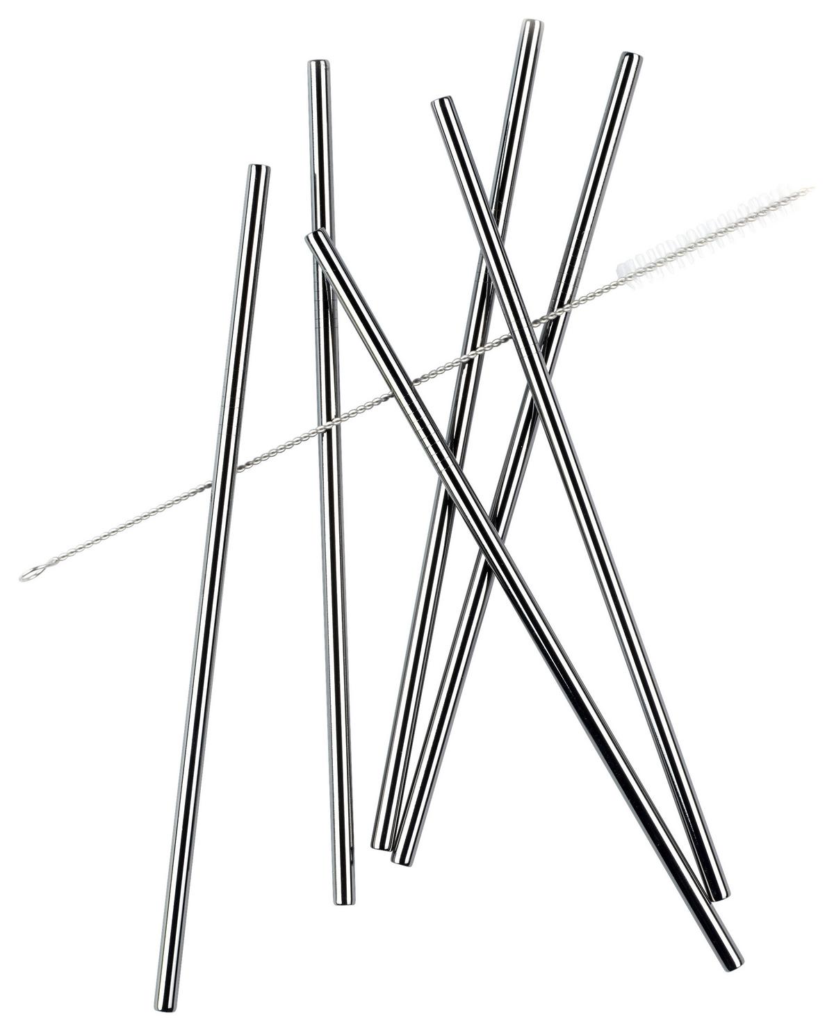Trinkhalm Echtwerk Edelstahl-Trinkhalme - Schwarz, Design, Metall (0,6/21,5cm) - Echtwerk