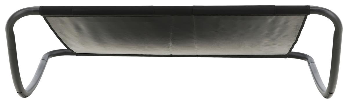 Doppel-sonnenliege Gordo Metall/textil - Schwarz, KONVENTIONELL, Textil/Metall (180/48/200cm) - Gardenson