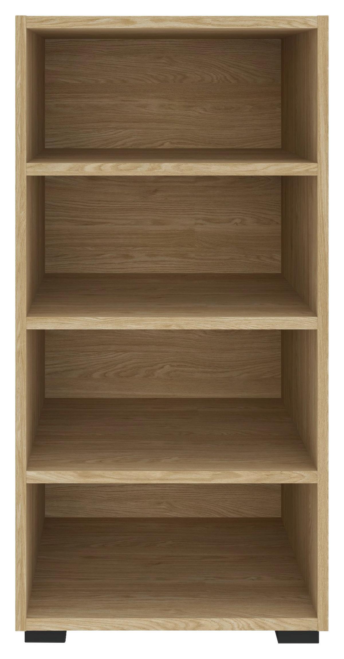 Regal Unit -Elements Maxi 45,6 cm Eichefarben - Eichefarben/Schwarz, MODERN, Holzwerkstoff (45,6/89,6/40cm) - Ondega