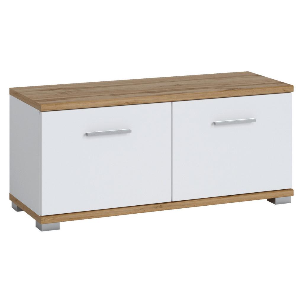 Garderobenschrank Hola Weiß/wotan Eiche B: 90 Cm